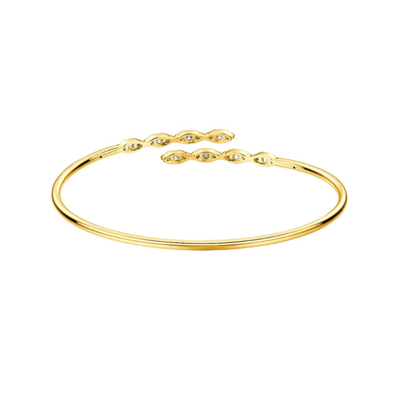 Hearts On Fire Jewelry - Aerial Marquise Flexi 18K Yellow Gold Bangle | Manfredi Jewels