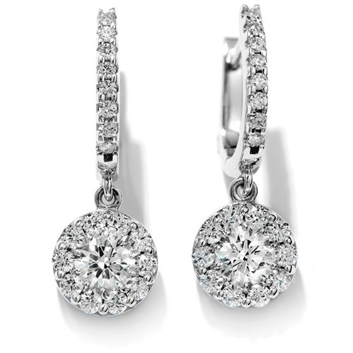Estate Jewelry Jewelry - Hearts on Fire 18K White Gold 2.0 ct Diamond Drop Earrings | Manfredi Jewels