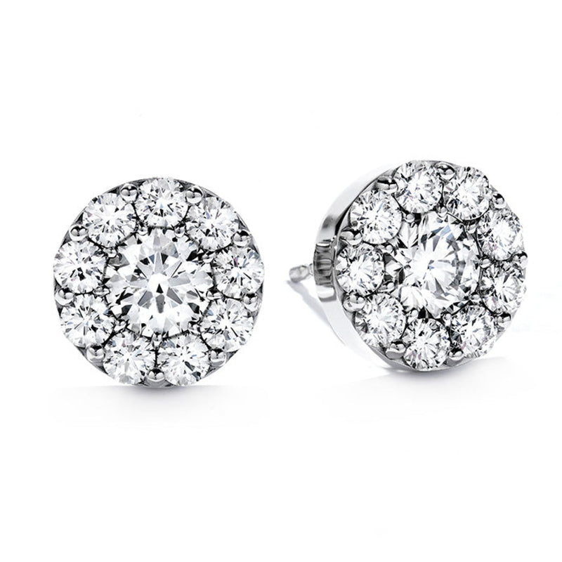 Hearts On Fire Jewelry - Fulfillment 18K White Gold 2.0 ct Diamond Stud Earrings | Manfredi Jewels