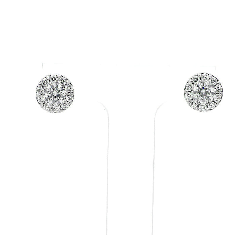 Hearts On Fire Jewelry - Fulfillment 18K White Gold 2.0 ct Diamond Stud Earrings | Manfredi Jewels