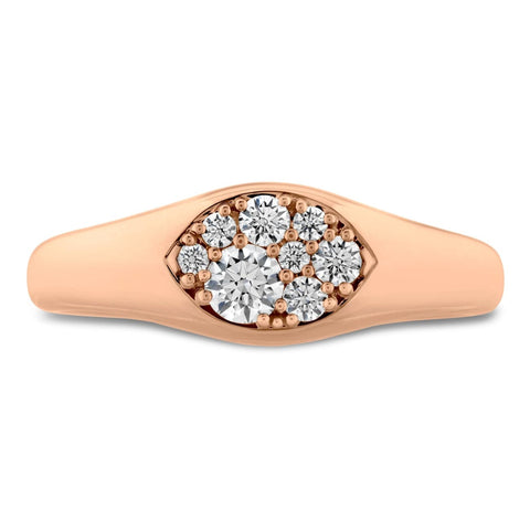 Tessa Navette Signet 18K Rose Gold Ring