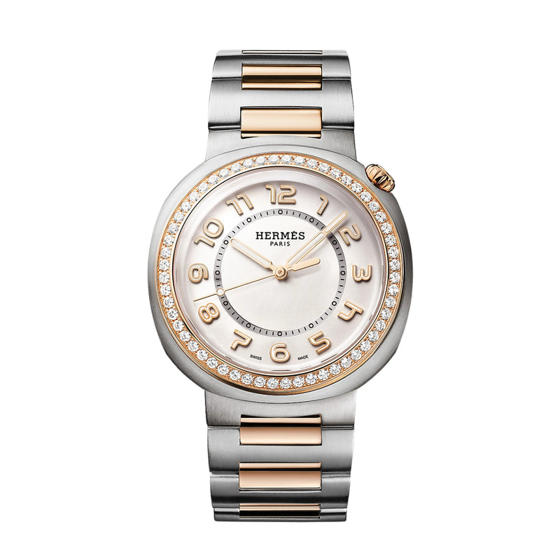 Hermès New Watches - CUT - DIAMOND SET LARGE WATCH | Manfredi Jewels