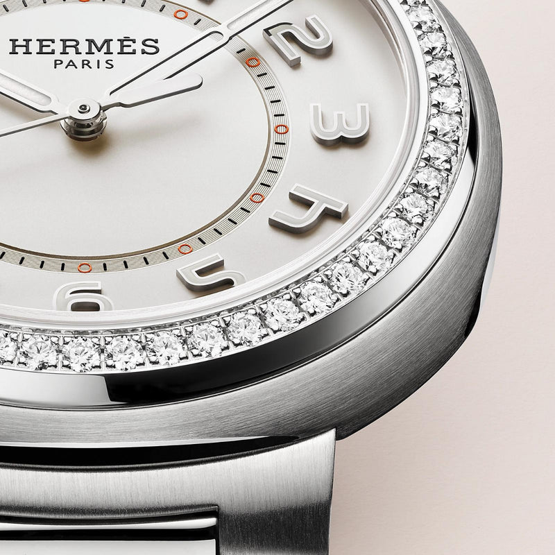 Hermès New Watches - CUT - DIAMOND SET LARGE WATCH | Manfredi Jewels