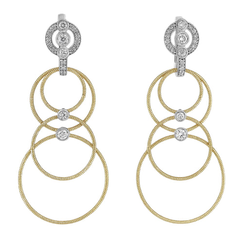 Manfredi Jewels - Miseno Sabbia D’Oro 18K Yellow Gold & White Diamond Earrings | Manfredi Jewels