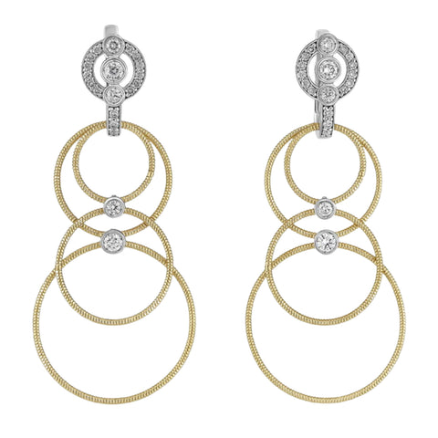 Miseno Sabbia D'Oro 18K Yellow Gold & White Diamond Earrings