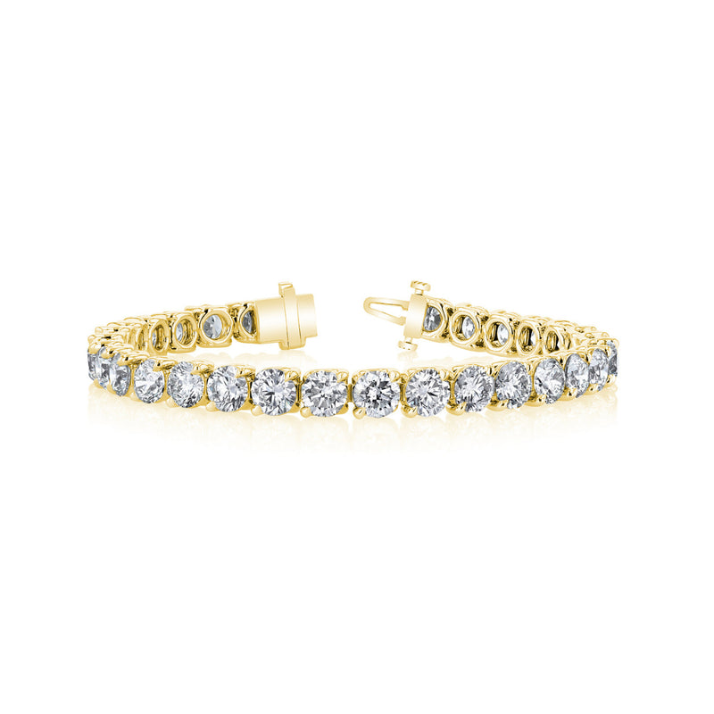 Manfredi Jewels Jewelry - Round Cut 18K Yellow Gold 14.06ct Buttercup Diamond Tennis Bracelet | Manfredi Jewels