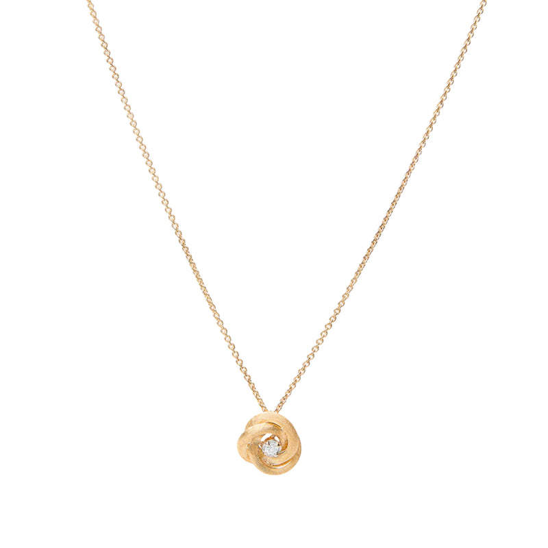 Marco Bicego - 18K Yellow Gold Floral Pendant With Diamond Center | Manfredi Jewels