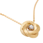 Marco Bicego - 18K Yellow Gold Floral Pendant With Diamond Center | Manfredi Jewels