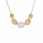 Marco Bicego Jewelry - Lunaria 18K Yellow Gold Diamond Graduated Half Collar Necklace | Manfredi Jewels