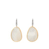 Marco Bicego Jewelry - Lunaria 18K Yellow Gold & Mother of Pearl Drop Earrings With Diamonds Medium | Manfredi Jewels