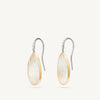 Marco Bicego Jewelry - Lunaria 18K Yellow Gold & Mother of Pearl Drop Earrings With Diamonds Medium | Manfredi Jewels