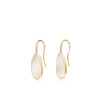 Marco Bicego Jewelry - Lunaria 18K Yellow Gold White Mother of Pearl & Diamond Pave French Wire Earrings | Manfredi Jewels