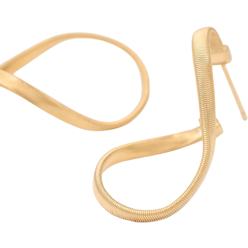 Marco Bicego Marrakech 18K Yellow Gold Twisted Irregular Small Hoops Earrings - Jewelry | Manfredi