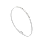 Marco Bicego Bracelet - Masai 18K White Gold Small Stackable Bracelet With Diamond Bar | Manfredi Jewels