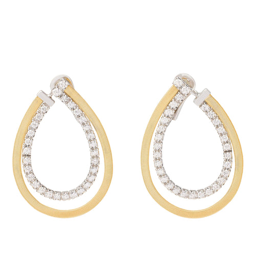 Marco Bicego - Masai 18K Yellow Gold Drop Earrings with Diamonds | Manfredi Jewels