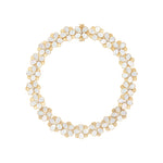 Marco Bicego Jewelry - Petali 18K Yellow Gold Flower Collar Mother of Pearl and Diamond Necklace | Manfredi Jewels