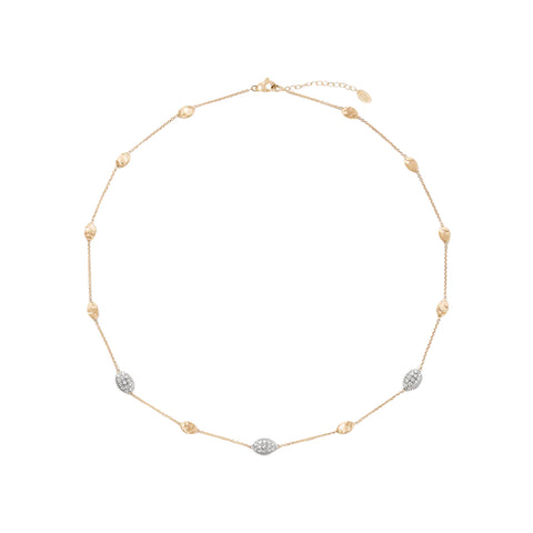 Siviglia 18K Yellow Gold & Diamond Bean Necklace