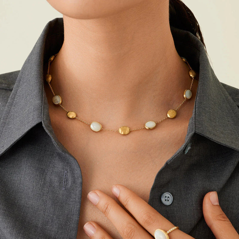 Marco Bicego Jewelry - Siviglia 18K Yellow Gold & Mother of Pearl Necklace | Manfredi Jewels