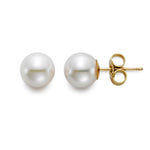 Mastoloni Jewelry - Akoya Pearl 14K Yellow Gold Stud 7-7.5mm A Earrrings | Manfredi Jewels