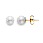 Mastoloni Jewelry - Akoya Pearl 18K Yellow Gold Stud 6-6.5mm AA Earrrings | Manfredi Jewels