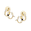 Mattioli Jewelry - Hiroko 18K Yellow Gold Diamond Twist Earrings | Manfredi Jewels