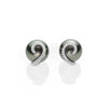 Classic Embrace 18K White Gold Black South Sea Cultured Pearl & Diamond Earrings