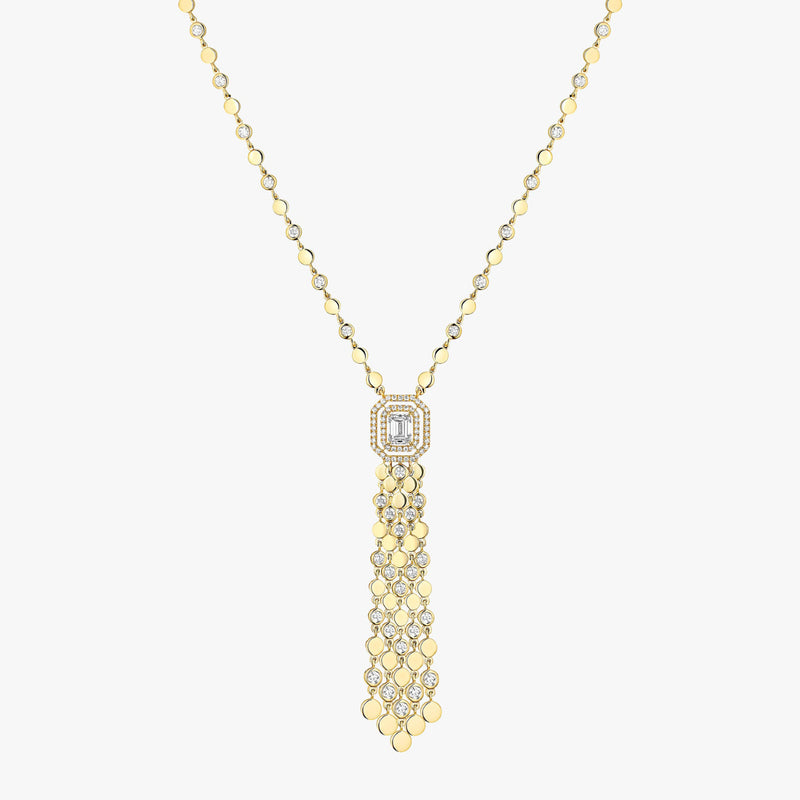 Messika Jewelry - D-Vibes Tassel 18K Yellow Gold Diamond Necklace | Manfredi Jewels