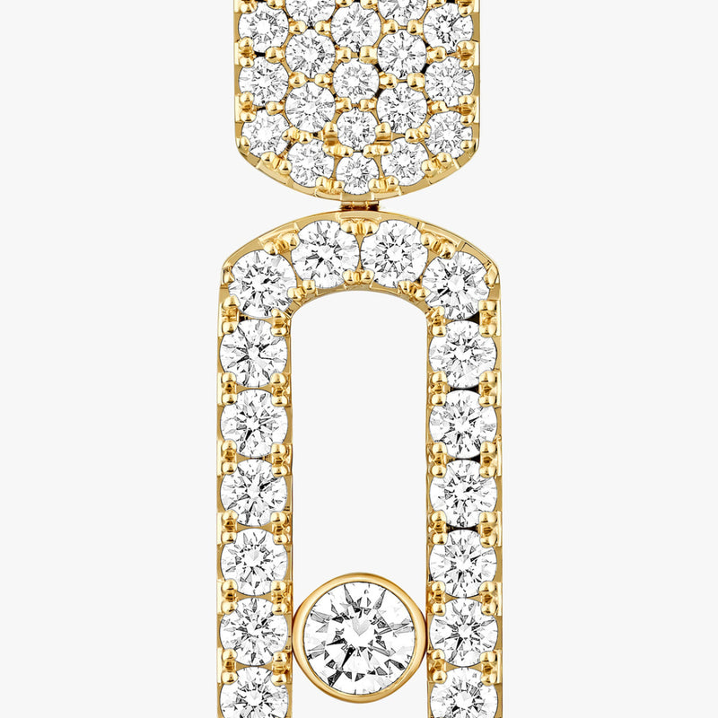 Messika Jewelry - Imperial 18K Yellow Gold Diamond Pavé Move LM Earrings | Manfredi Jewels