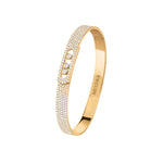 Messika Jewelry - Move Noa 18K Yellow Gold Full Pavé Diamond Bangle Bracelet | Manfredi Jewels