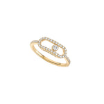 Messika Jewelry - Move Uno 18K Yellow Gold Diamond Pavé Ring | Manfredi Jewels