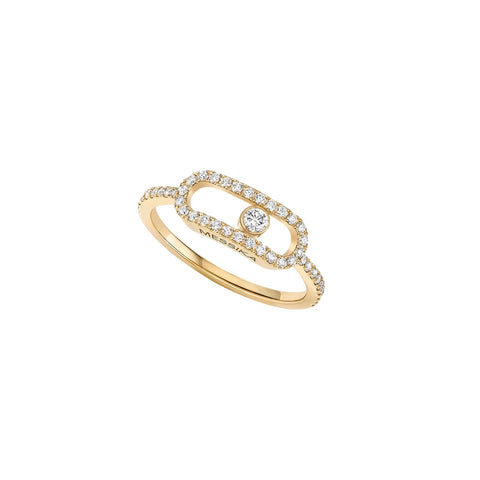 Move Uno 18K Yellow Gold Diamond Pavé Ring