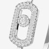 Messika Jewelry - So Move 18K White Gold Diamond Pavé Bangle Bracelet | Manfredi Jewels