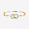 Messika Jewelry - So Move 18K Yellow Gold Diamond Pavé Bangle Bracelet | Manfredi Jewels