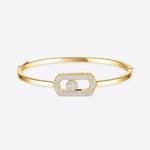 Messika Jewelry - So Move 18K Yellow Gold Diamond Pavé Bangle Bracelet | Manfredi Jewels