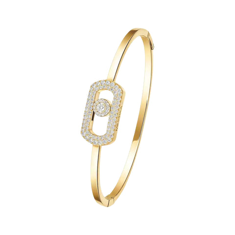 So Move 18K Yellow Gold Diamond Pavé Bangle Bracelet