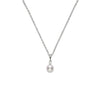 Mikimoto Jewelry - 18K White Gold Cultured Pearl Diamond Pendant | Manfredi Jewels