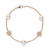 Mikimoto Jewelry - Cherry Blossom 18K Rose Gold Akoya Cultured Pearl & Diamond Bracelet | Manfredi Jewels