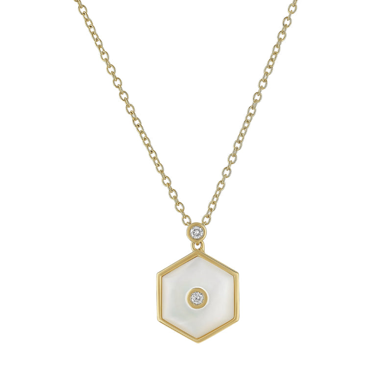 Miseno Jewelry - Baia Sommersa 18K Yellow Gold Diamonds & Mother of Pearl Long Pendant Necklace | Manfredi Jewels