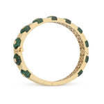 Miseno Jewelry - Baia Sommersa 18K Yellow Gold Malachite & Diamond Bangle Bracelet | Manfredi Jewels