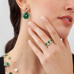 Miseno Jewelry - Baia Sommersa 18K Yellow Gold Malachite & Diamond Ring | Manfredi Jewels