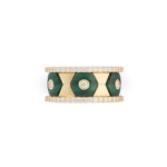 Miseno Jewelry - Baia Sommersa 18K Yellow Gold Malachite & Diamond Ring | Manfredi Jewels