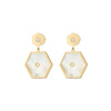 Miseno Jewelry - Baia Sommersa 18K Yellow Gold Mother of Pearl Diamond Drop Earrings | Manfredi Jewels