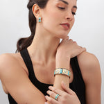 Miseno Jewelry - Baia Sommersa 18K Yellow Gold Turquoise & Diamond Band Ring | Manfredi Jewels