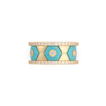 Miseno Jewelry - Baia Sommersa 18K Yellow Gold Turquoise & Diamond Band Ring | Manfredi Jewels