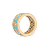 Miseno Jewelry - Baia Sommersa 18K Yellow Gold Turquoise & Diamond Band Ring | Manfredi Jewels