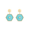 Miseno Jewelry - Baia Sommersa 18K Yellow Gold Turquoise Diamond Drop Earrings | Manfredi Jewels