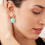 Miseno Jewelry - Baia Sommersa 18K Yellow Gold Turquoise Diamond Drop Earrings | Manfredi Jewels