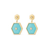 Miseno Jewelry - Baia Sommersa 18K Yellow Gold Turquoise Diamond Drop Earrings | Manfredi Jewels