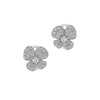 Miseno Jewelry - Ischia 18K White Gold Diamond Pavé Flower Stud Earrings | Manfredi Jewels