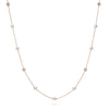 Cherry Blossom 18K Pink Gold Akoya Cultured Pearl & Diamond Necklace